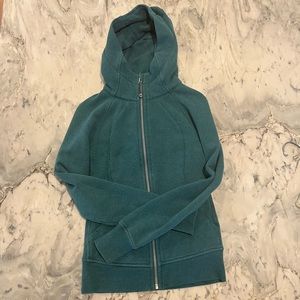 Lululemon Teal Jacket with hood. Size 4
